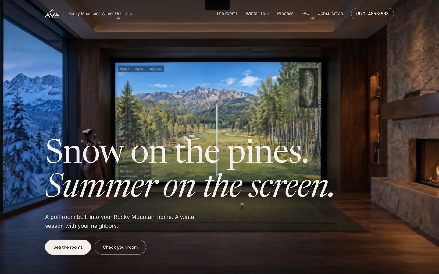 Website of the Rocky Mountains Winter Golf Tour by AVA Rocky Mountains